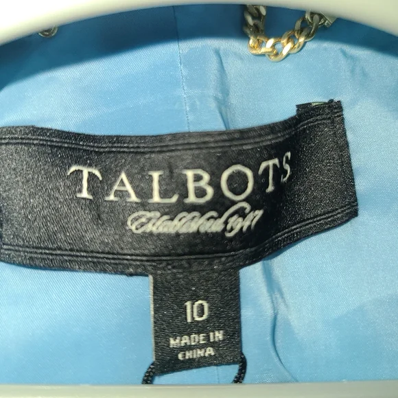 🔥Talbots Blazer Blue Tweed Jacket Women Size 10 NWT linen cotton blend - Picture 7 of 17